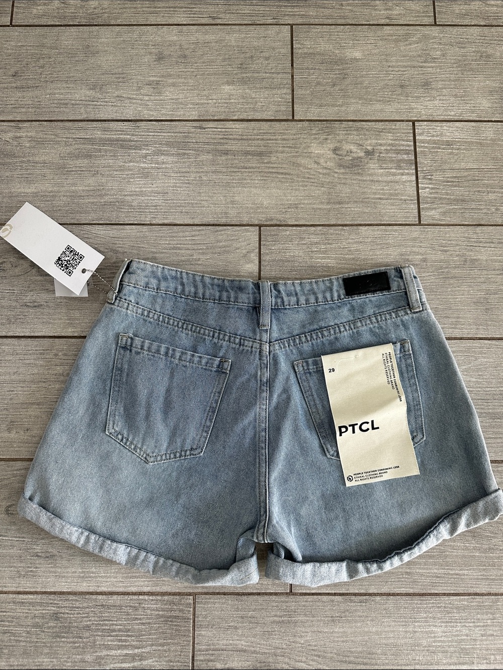 PTCL Mira Rolled Cuff Denim Shorts NWT - Picture 7 of 11